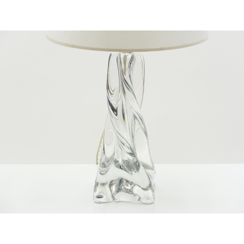 French vintage lamp for Daum in crystal 1960