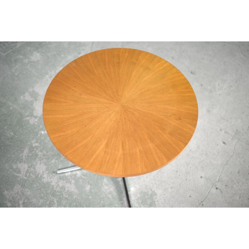 Table d'appoint vintage allemande pour Wilhelm Renz en noyer 1960