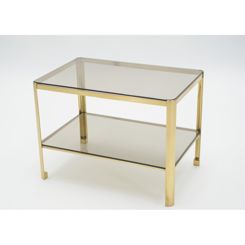 Vintage brass side table for Broncz, 1960