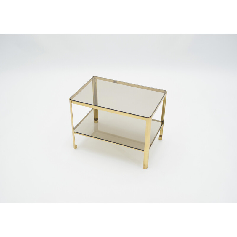 Vintage brass side table for Broncz, 1960