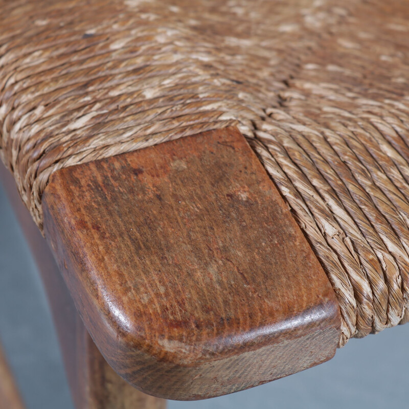 Vintage rocking chair in wood by De Ster Gelderland, Netherlands 1950s