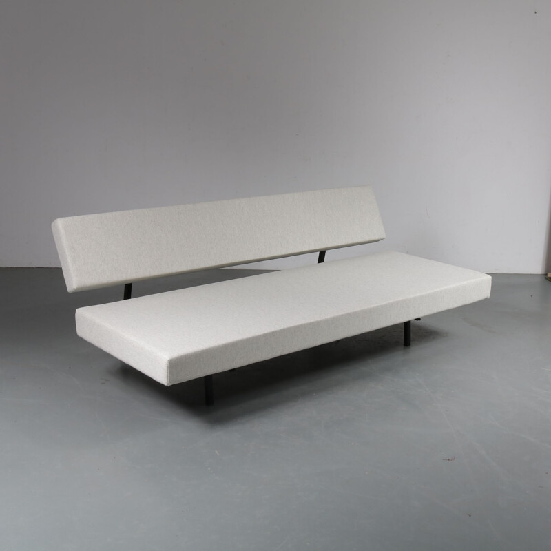 Vintage daybed in grey fabric by Martin Visser