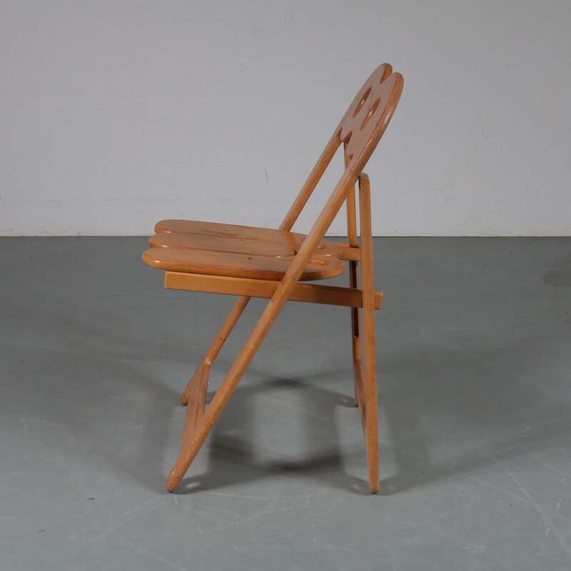 Italian vintage folding chair in wood