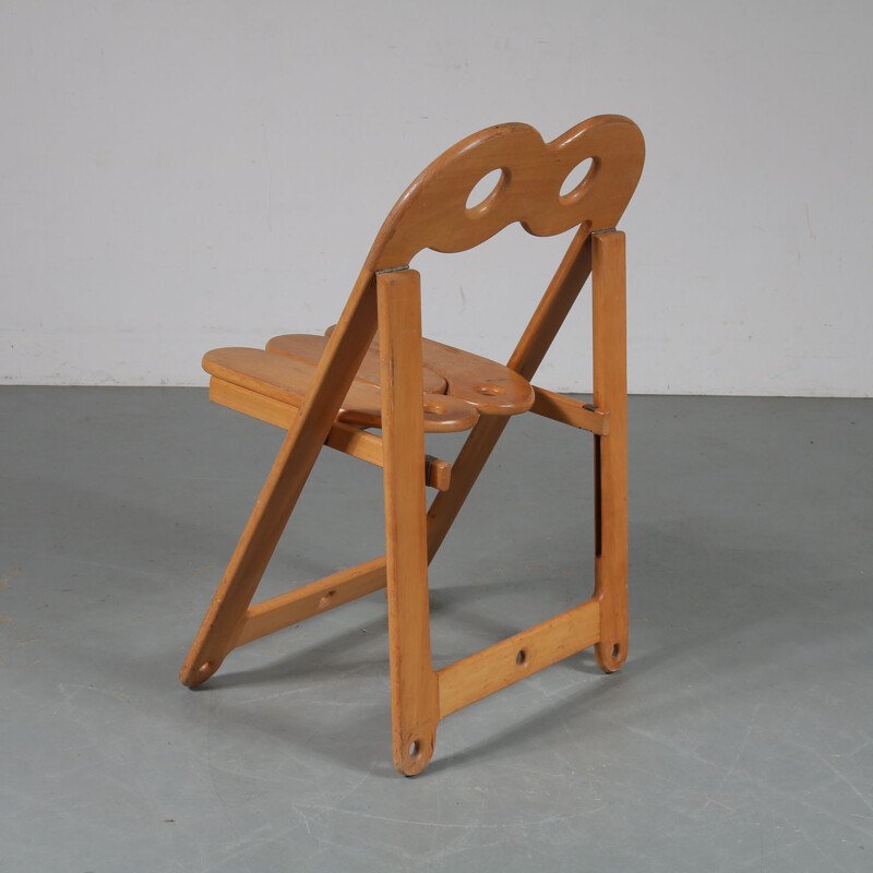 Italian vintage folding chair in wood