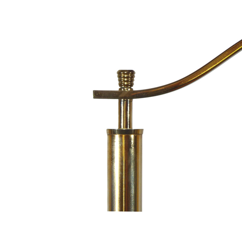 Vintage brass reclining table lamp