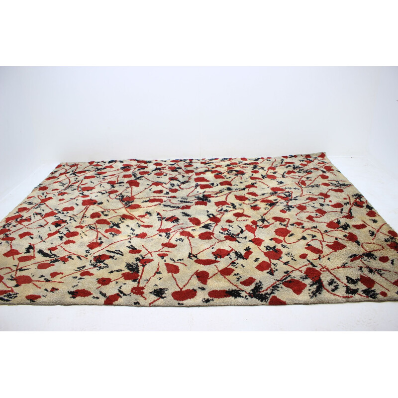 Tapis multicolore vintage en laine