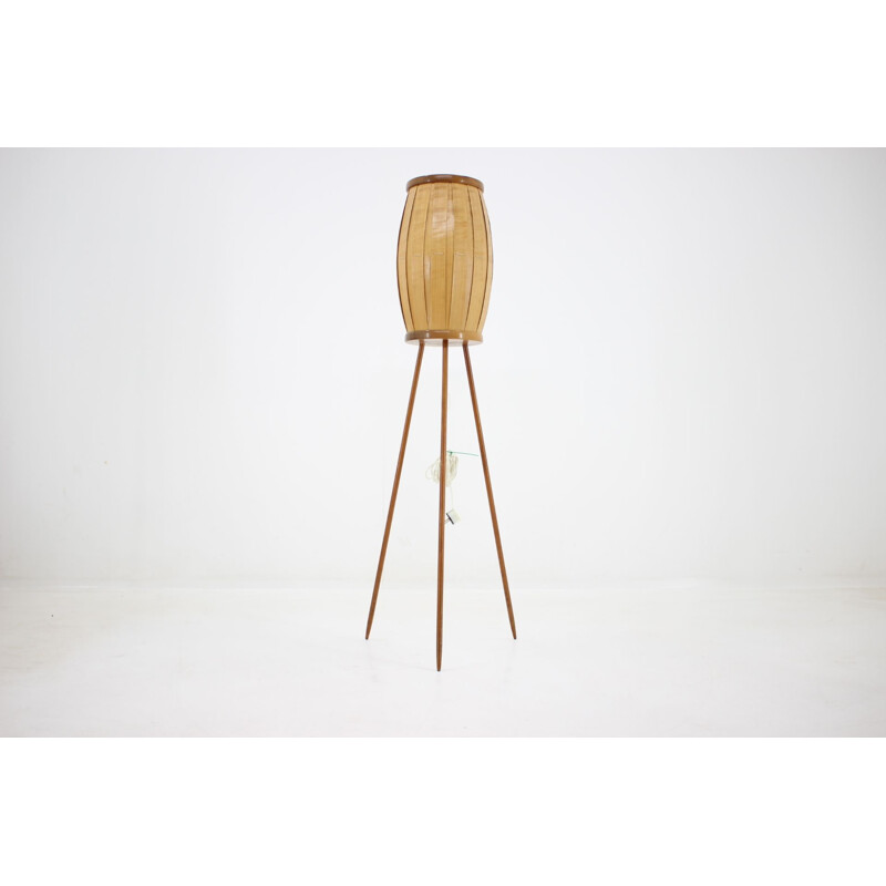 Vintage wooden floor lamp