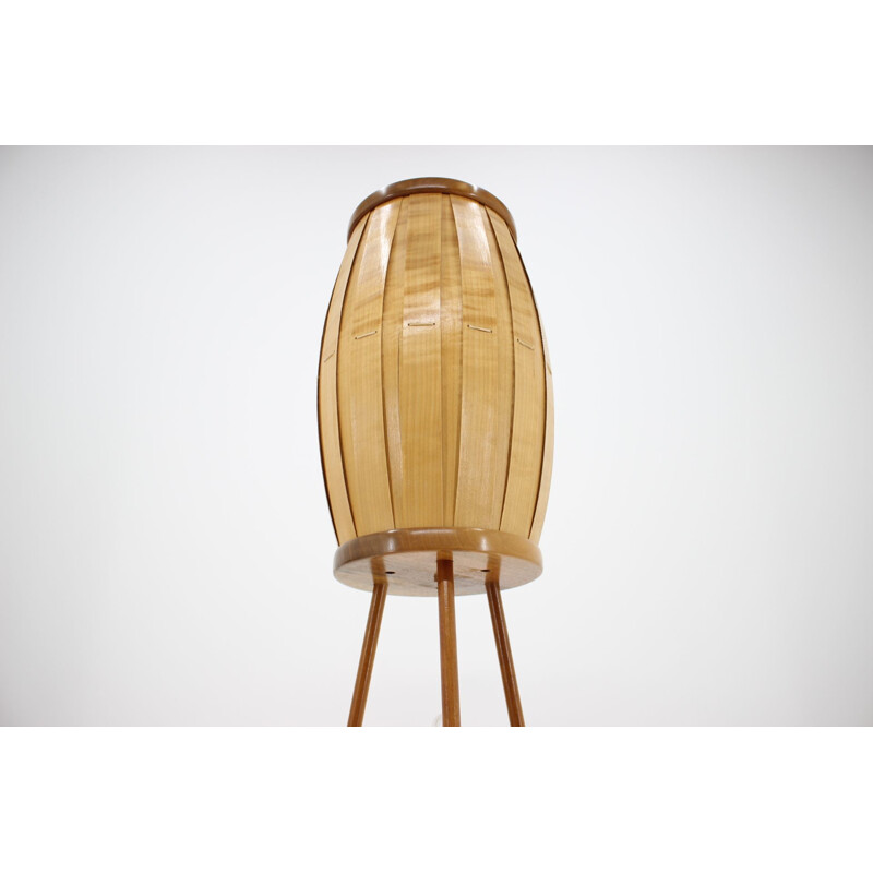 Vintage wooden floor lamp