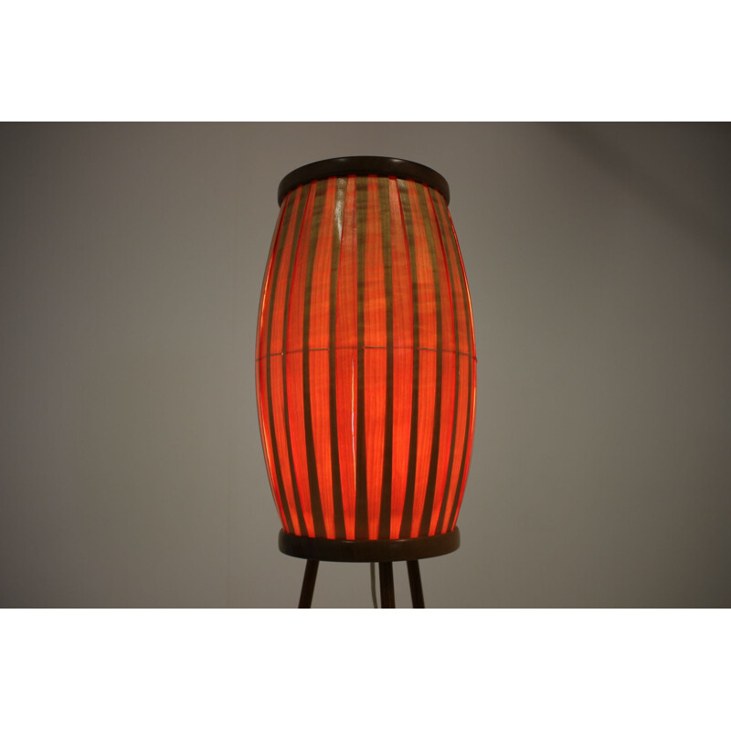 Vintage wooden floor lamp