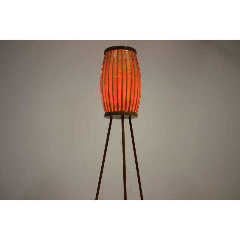 Vintage wooden floor lamp