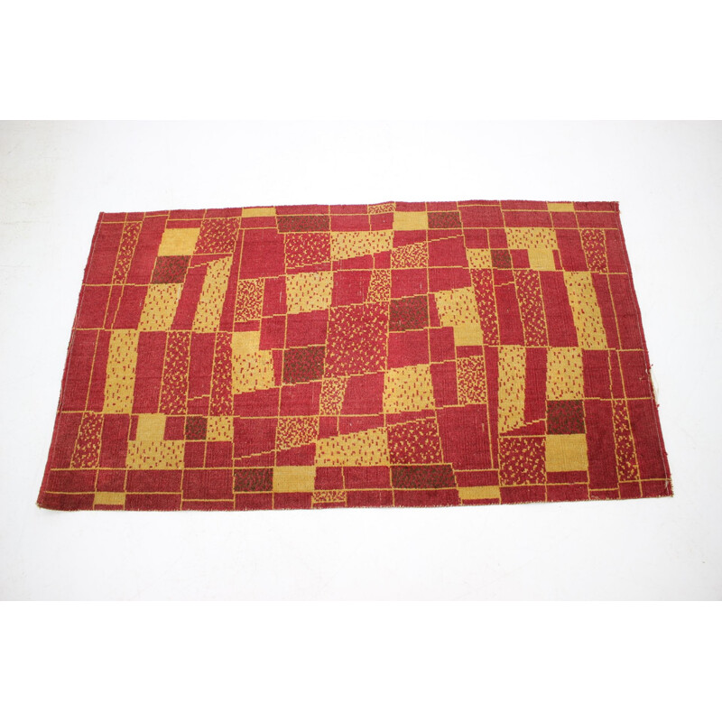 Vintage red wool rug