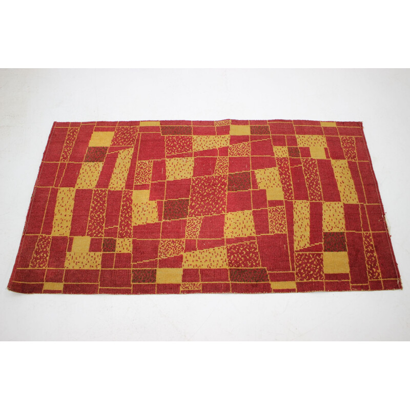 Vintage red wool rug