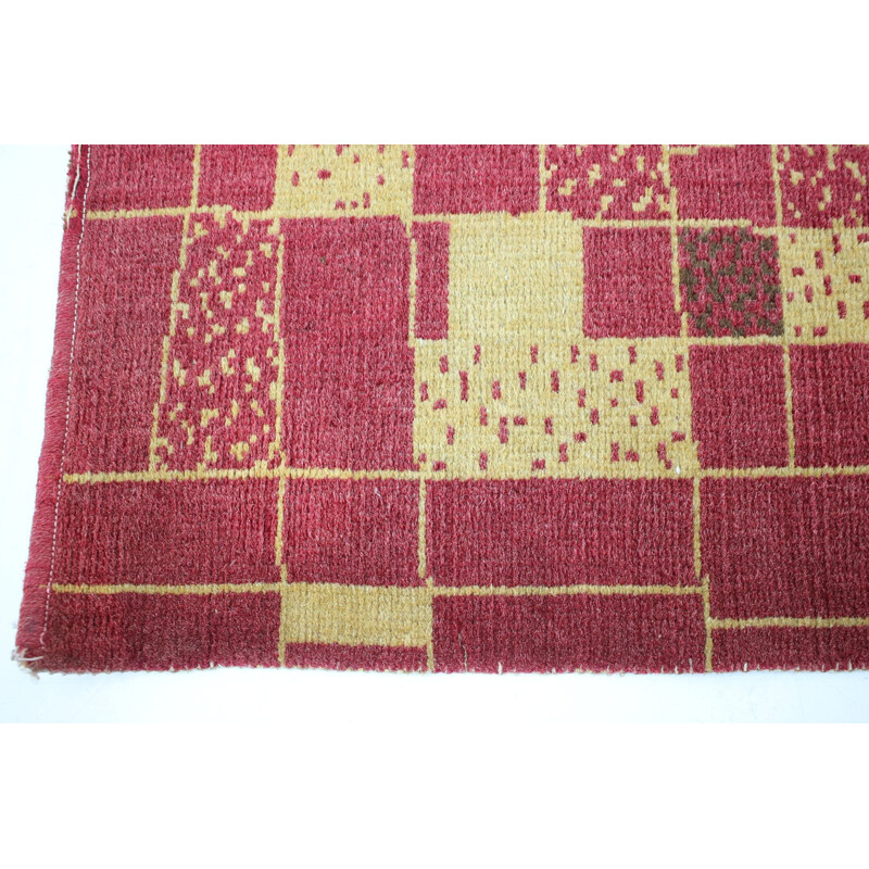 Vintage red wool rug