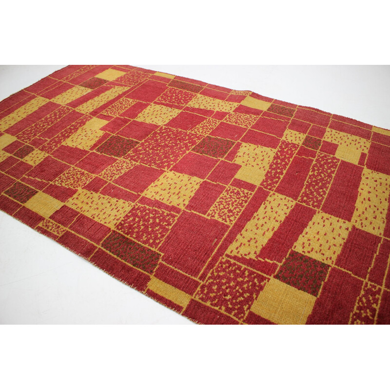 Vintage red wool rug