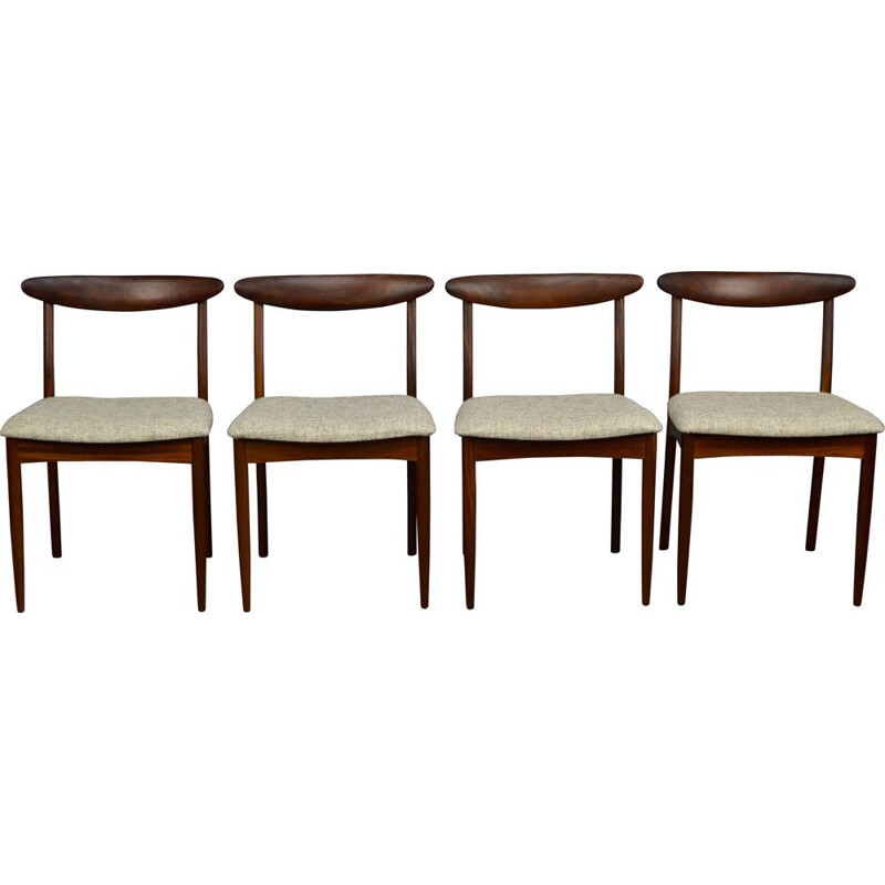 Set of 4 vintage teak dinning chairs