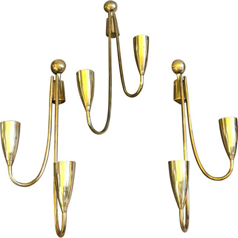 Vintage italian sconce in brass 1950s