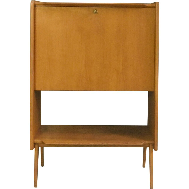 Vintage Dakar writing desk for ABC in solid oak 1950