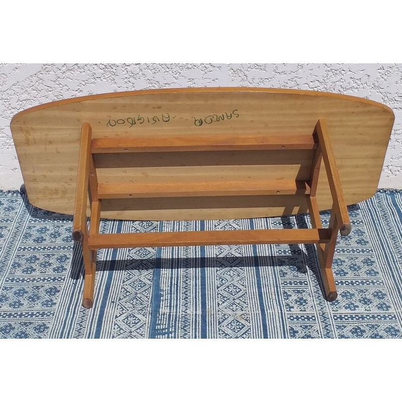Scandinavian vintage oak table 1960