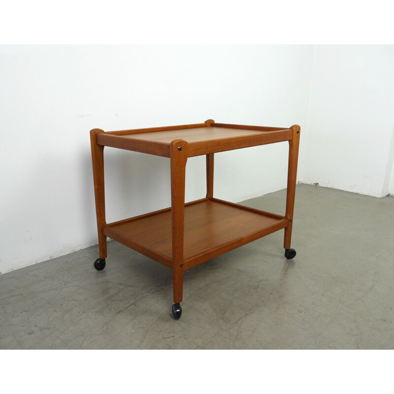 Vintage trolley in teak from BRDR Furbo, Denmark, 1960s