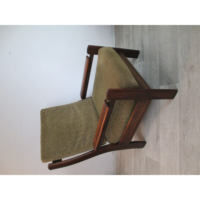 Set of 2 vintage scandinavian armchair in solid rosewood