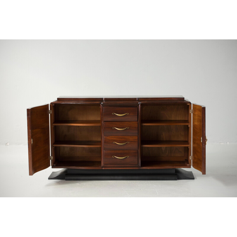 Buffet Vintage Art Déco en palissandre et noyer, France, années 1940