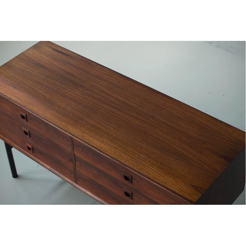 Vintage sideboard in steel and rosewood Denmark 1960s