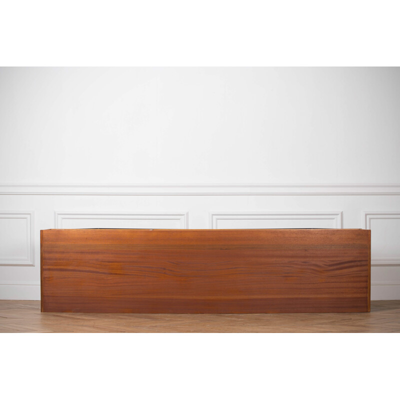 Vintage sideboard minimalist in teak and steel 1960s