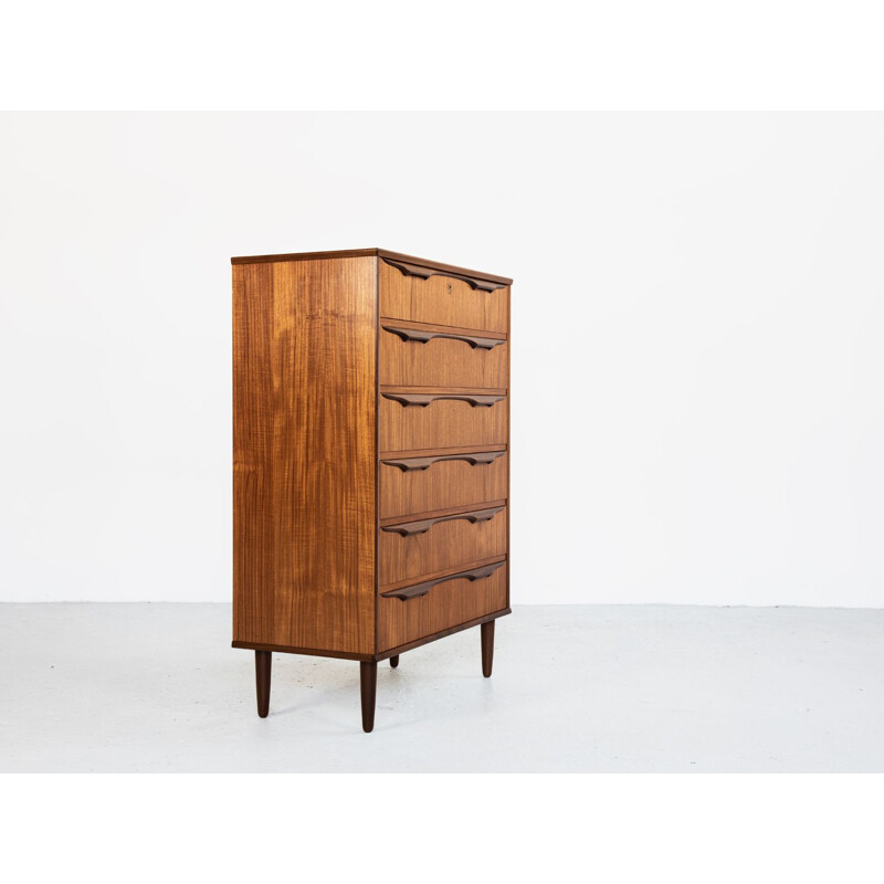 Vintage chest of drawers in teak by Klaus Okholm Denmark 1960s