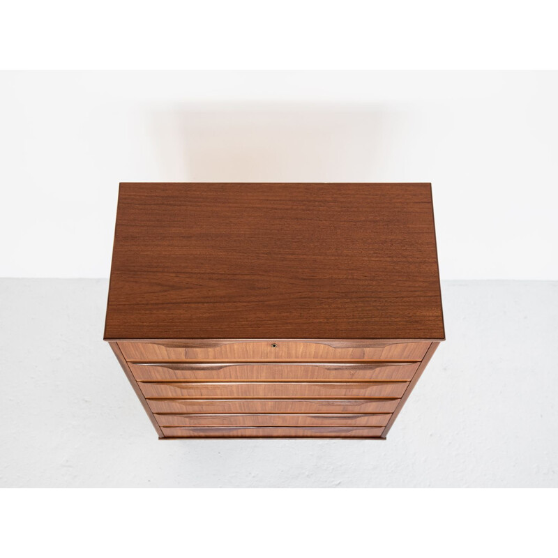 Vintage chest of drawers in teak by Klaus Okholm Denmark 1960s