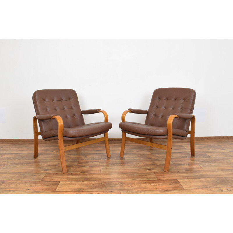 Paire de fauteuils vintage par Göte Möbel Suède années 1960