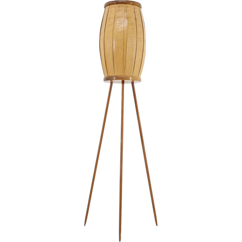 Vintage wooden floor lamp