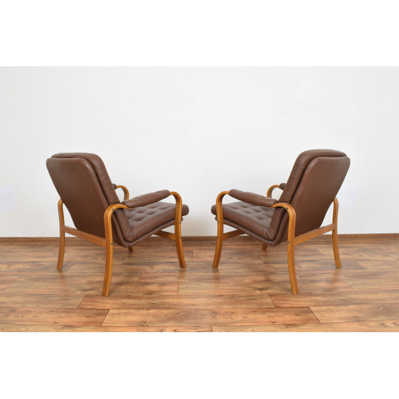 Pair of vintage armchairs from Göte Möbel, Sweden 1960s