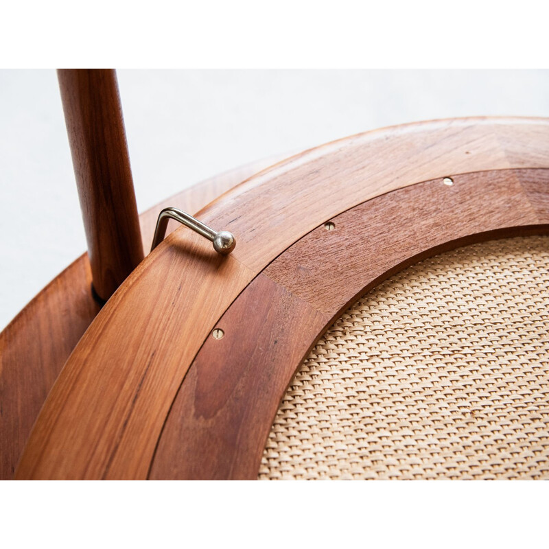 Vintage round coffee table in teak by Peter Hvidt & Orla Mølgaard for France & Søn