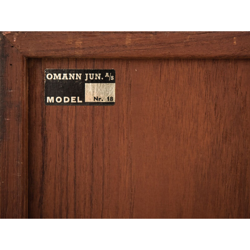 Vintage sideboard in teak Model 18 by Omann Jun