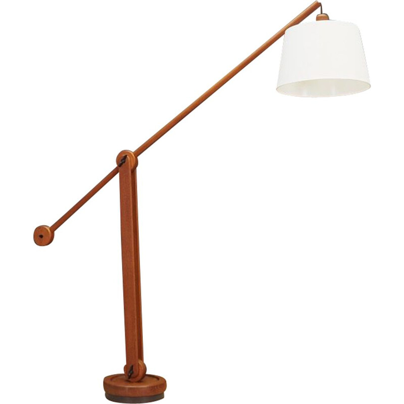 Vintage floor lamp in teakwood 1970s