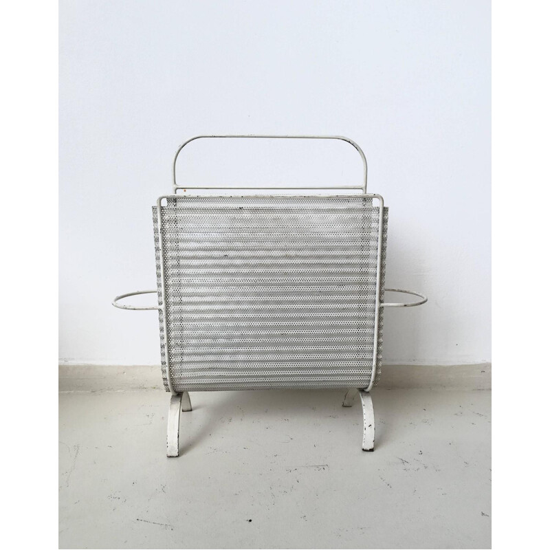 Vintage metal magazine rack by Mathieu Mategot for Artimeta, 1950