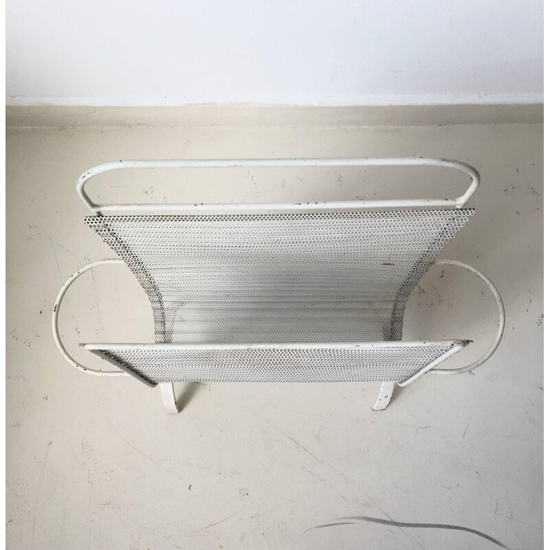 Vintage metal magazine rack by Mathieu Mategot for Artimeta, 1950