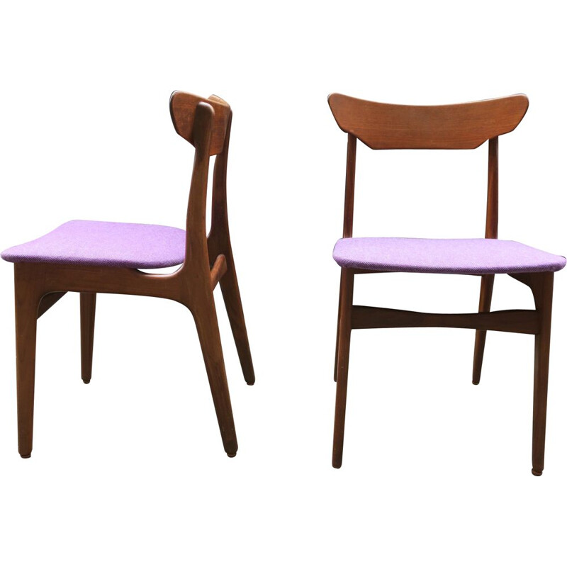 Vintage Pair of Teak Dining Chairs by Schiønning & Elgaard for Randers Møbelfabrik, 1960s