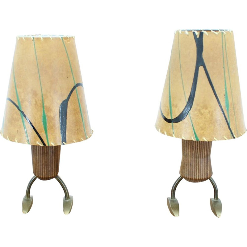 Paire de lampes de table vintage années 1960