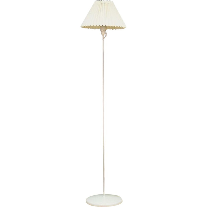 Lampadaire vintage scandinave en métal blanc 1970