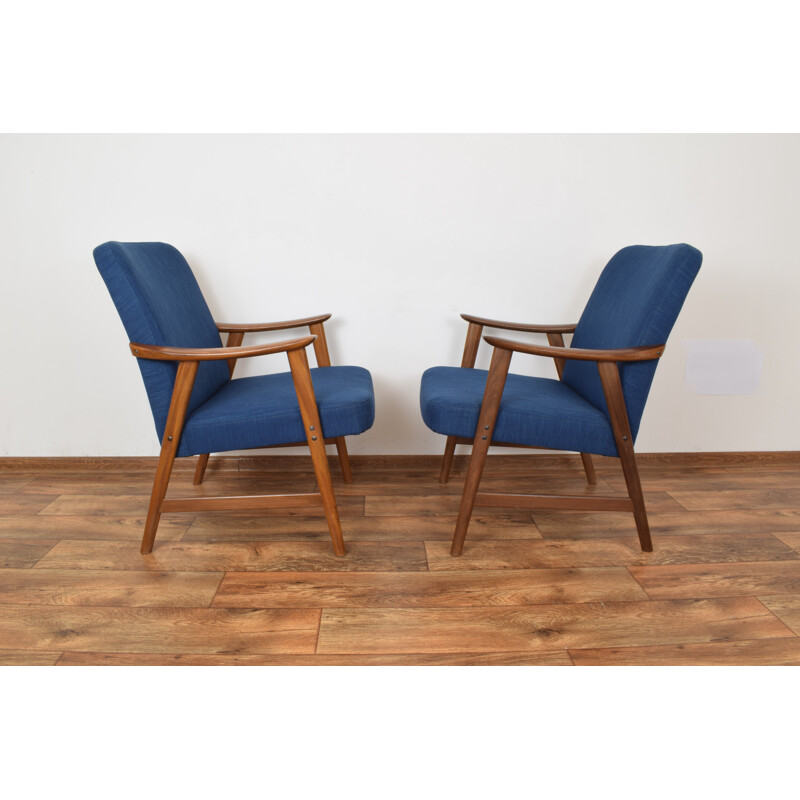 Pair of vintage armchairs in teak from Dokka Møbler, Norwegian 1960s