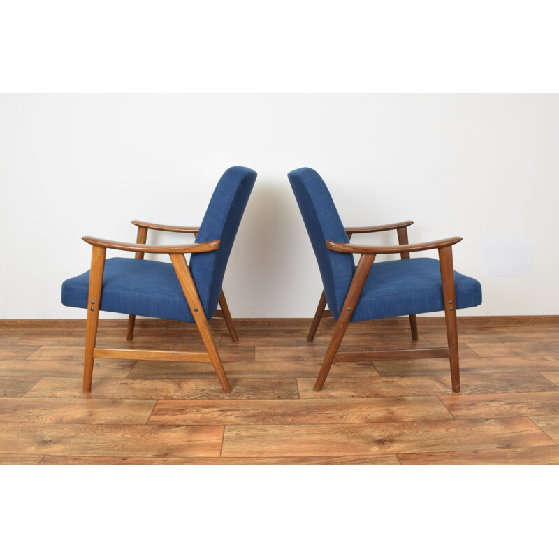 Pair of vintage armchairs in teak from Dokka Møbler, Norwegian 1960s