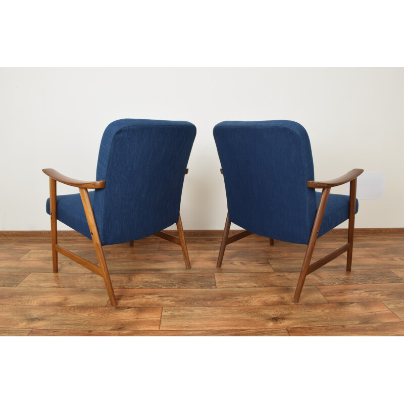 Pair of vintage armchairs in teak from Dokka Møbler, Norwegian 1960s