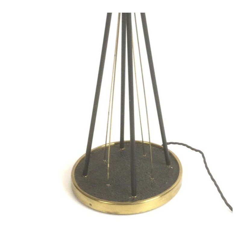 Vintage René Mathieu opaline floorlamp for Maison Lunel