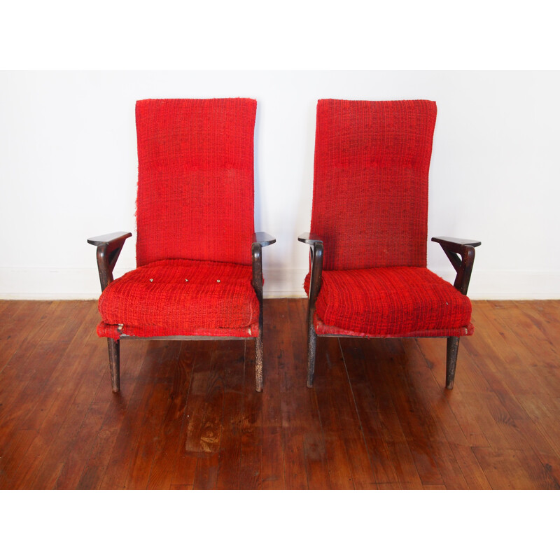 Pareja de sillones vintage modelo 809 de Parker Knoll, Alemania 1950