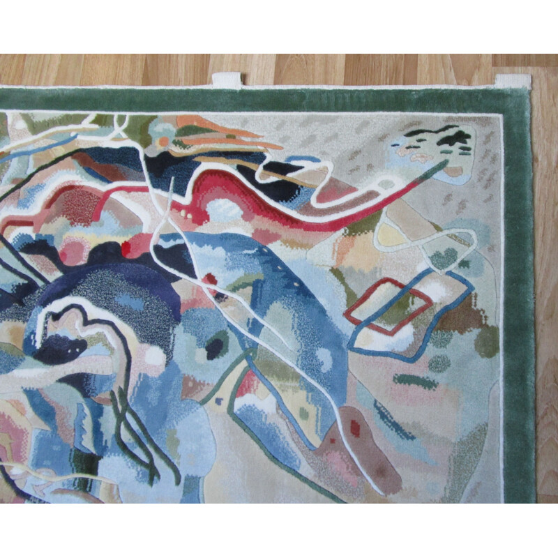 Vintage Kandinsky abstract pattern edgy wall rug