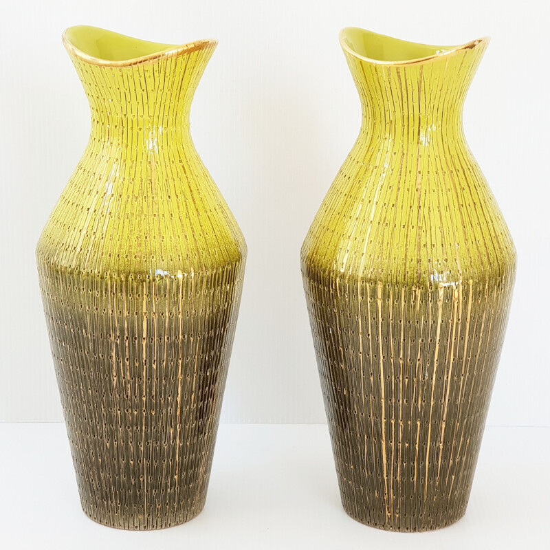 Pair of vintage vases, Italian 1950