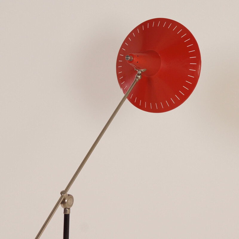 Lampadaire vintage rouge par Hoogervorst pour Anvia