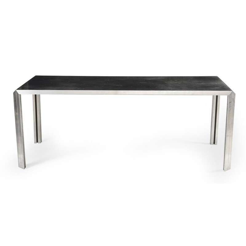 Vintage black desk by Bernard Marange for TFM