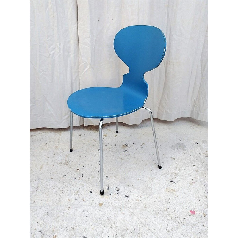 Chaise Fourmi bleue par Arne Jacobsen pour Fritz Hansen